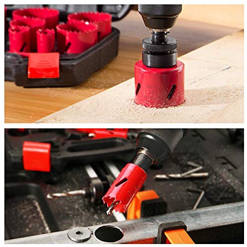 Bi-metalen gatenzaagpakket gebruikt voor precieze boren op metaal hout kunststof en deuren. Duurzaam High-Speed ​​Steel 17 stks - Image 4