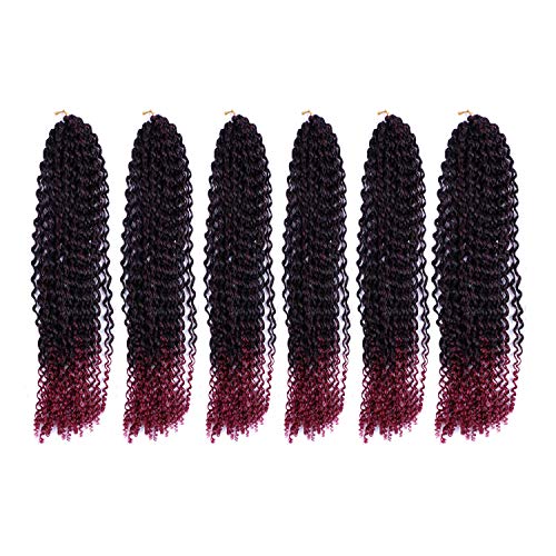 6 Packs Passion Twist Hair 18 Inch Braiding Water Wave Crochet Hair (18 inch, T BUG)