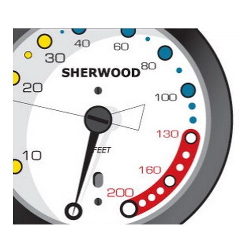 Sherwood Scuba Analog 2 Gauge Console. Pressure (Psi) And Depth (Feet). Imperial Gauges. #TOP21