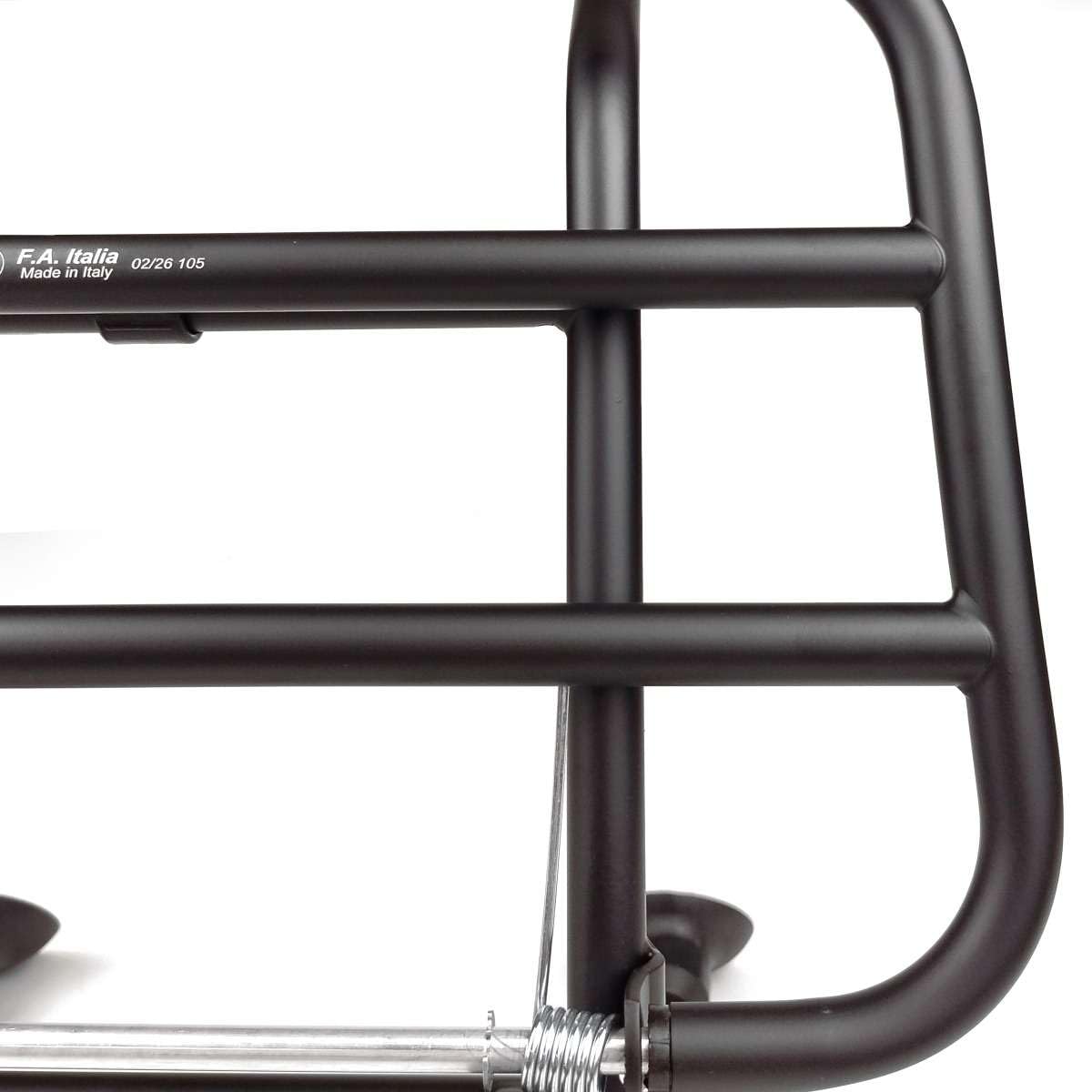 Gepäckträger vorne schwarz matt kompatibel mit Vespa 50 125 150 PX PE Special PK ET3 Rally Primavera