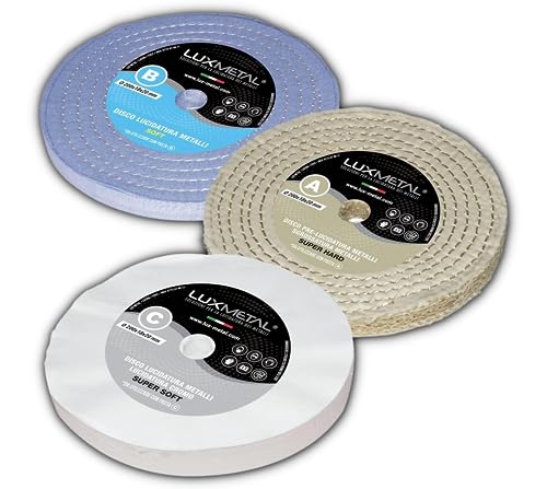 Kit Dischi Lucidatura Lux Metal 100mm - 3 Pezzi Per Metalli, Legno E Plexiglass - Foto 3
