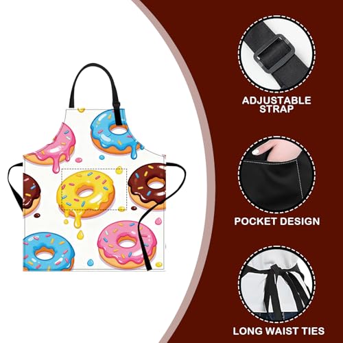 Image of Nuxovilar Cute Cooking Kitchen Apron, 26.77 * 30.7 Inches, Essential for Kitchen Cooking, Baking, Festive Gatherings