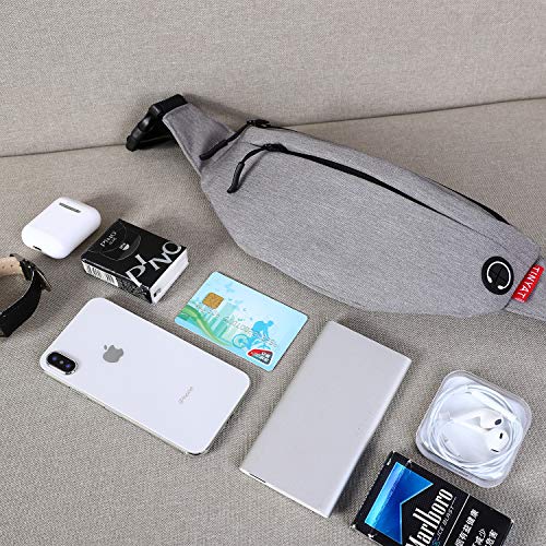 TINYAT Gürteltasche Hüfttasche Männer Frauen Sling Pocket Sport Laufen Kopfhörer Jack Wandern Gehen Hund Reisen Super Light, T2003