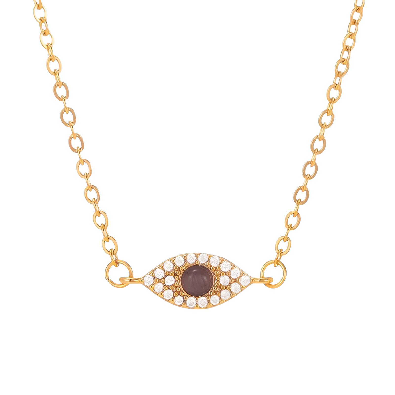 Collier yeux bleus bonheur en argent pour look vacances d'été