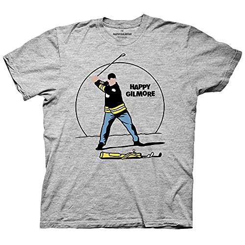 Men's Happy Gilmore Movie T-Shirt - Happy Gilmore Adam Sandler Classic Shirt - Happy Gilmore Shooter McGavin Tee (Heather, Large) White