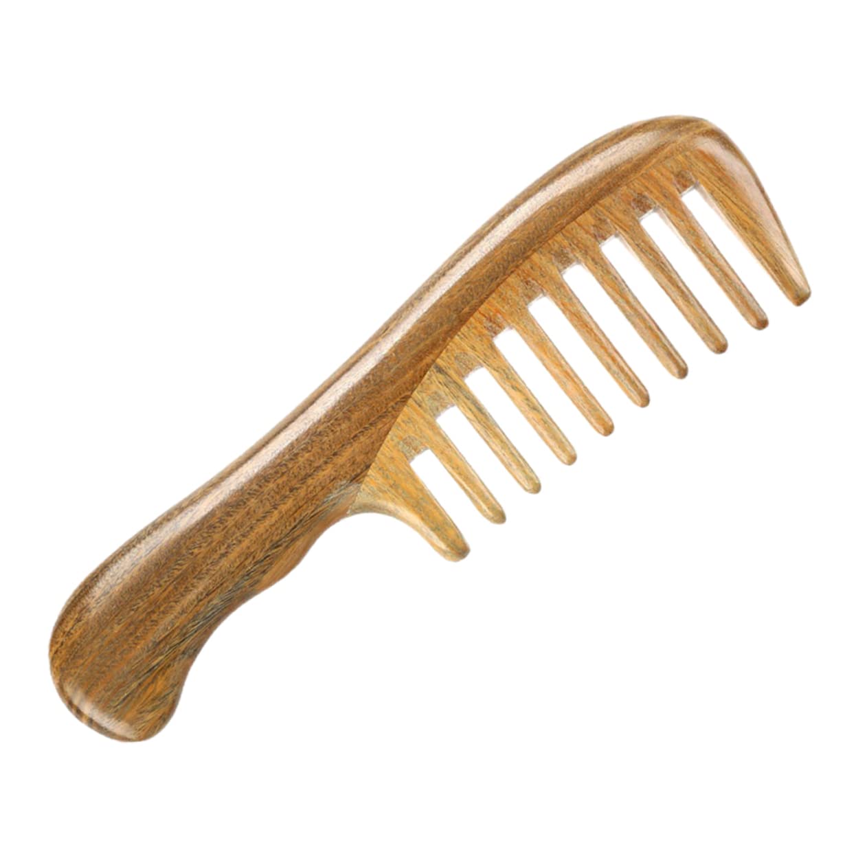 Peine Anchos Masaje Capilar de Dientes para Sándalo, Viaje y Trabajo | Ligero y Portátil, Color Caqui, Dientes Separados y Reforzados, Uso Diario en Cabello, Peineta Cómoda