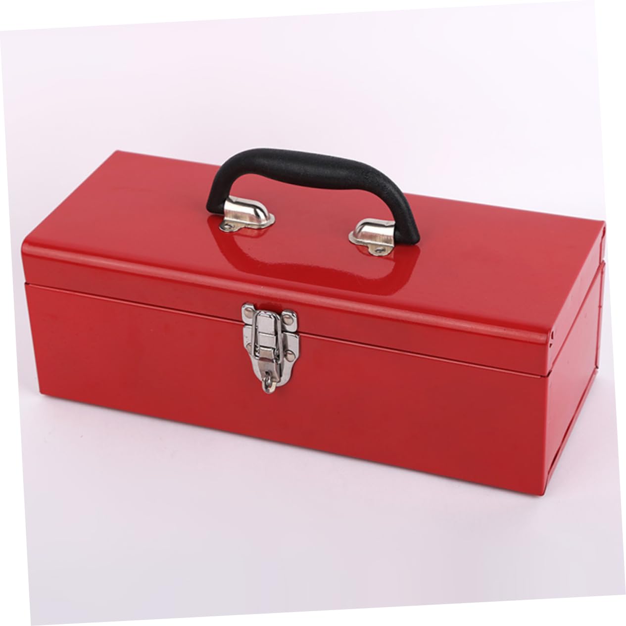 Cassetta Attrezzi in Lamiera, Monostrato, Portatile, Rosso | Acciaio Laminato a Freddo, Classificazione Ordinata, Facile da Trasportare, Spazio Singolo per Accessori e Utensili