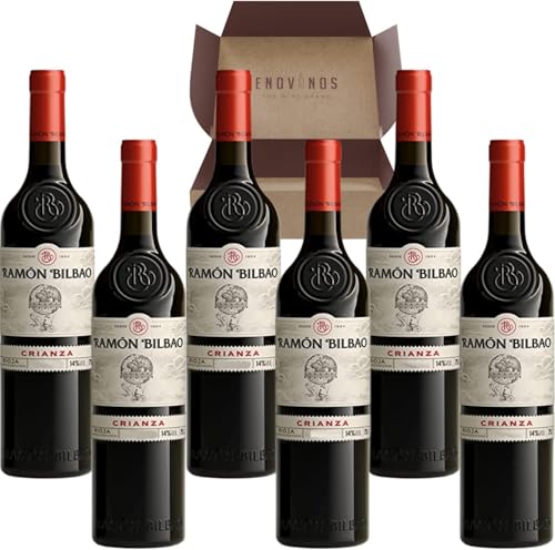 Vino Tinto Ramón Bilbao Crianza - Pack 6 Botellas de Vino Tinto 75 cl - D.O. La Rioja 100% Tempranillo - Envío 24H Gratis - Mejor Selección ENOVINOS