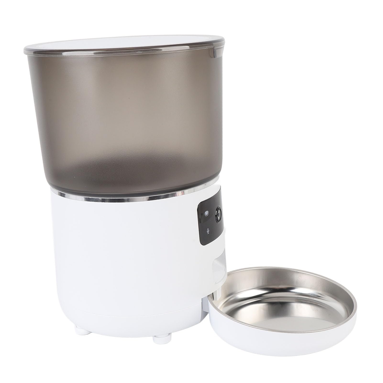 XUMIUZIY Alimentatore Automatico Wireless per Animali Domestici, Distributore di Cibo per Cani Gatto Temporizzato USB da 4 Litri con Avvisi APP Intelligenti (WHITE)