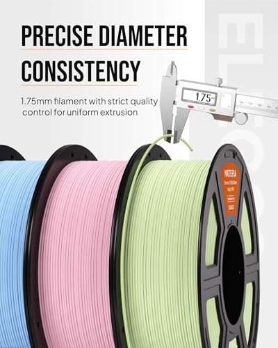 elegoo matte pla filament 175mm beige 1kg 3d printer filament high precision 1kg spool 22lbs fits for most fdm 3d printers
