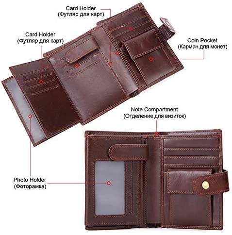 Wallets, Minimalist Wallet Leather Women's Wallet Retro Large Capacity Buckle Opening Purse Clutch Short Thin Coin Pocket Business Fashion Card Holder Card Holder2