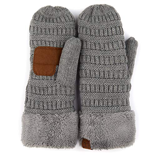 Guantes de invierno mujer C.C CG-36 en gris con forro polar 2