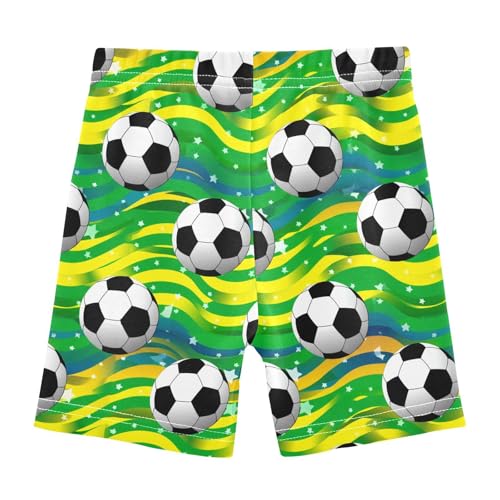 Ball Star Stripe Green Girls Bike Shorts Girl Clothes Toddler Under Dress Dance Shorts for Summer,4T2