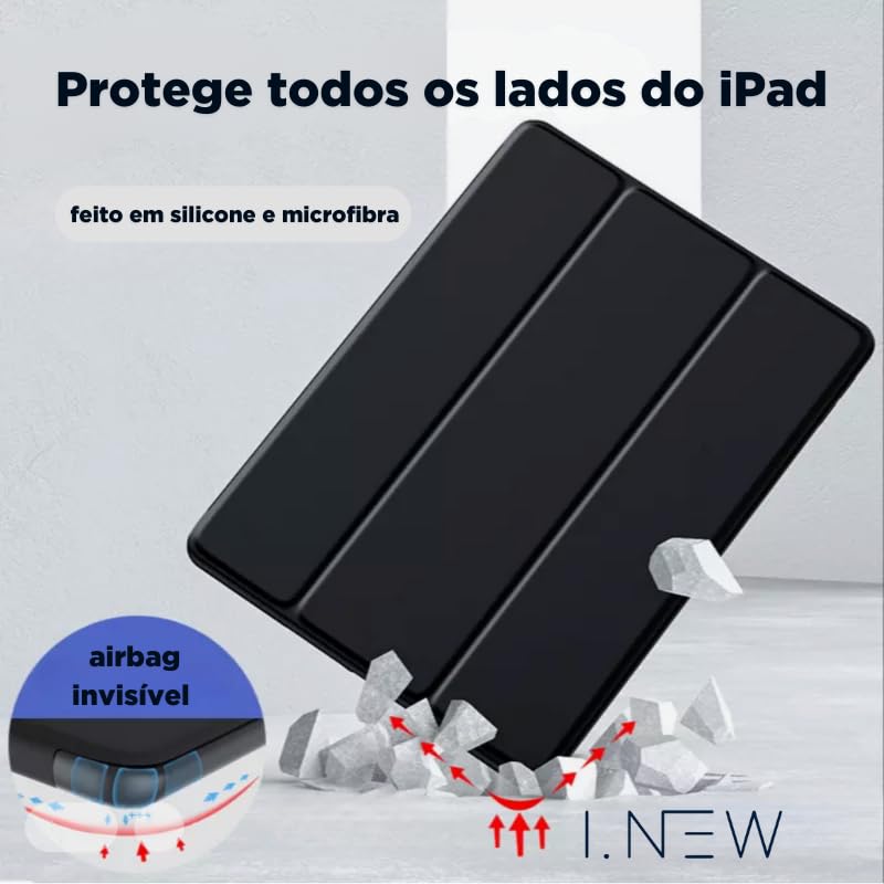 Capa Case PREMIUM Anti Impacto com função sleep e suporte para