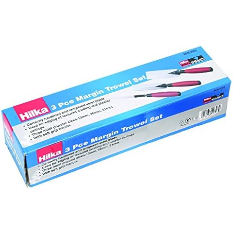 Hilka 3 Piece Margin Soft Grip Trowel Set Cover