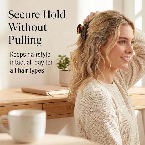 Tortoiseshell Medium Claw Clips 3-Pack (Fsmiling) — view 2