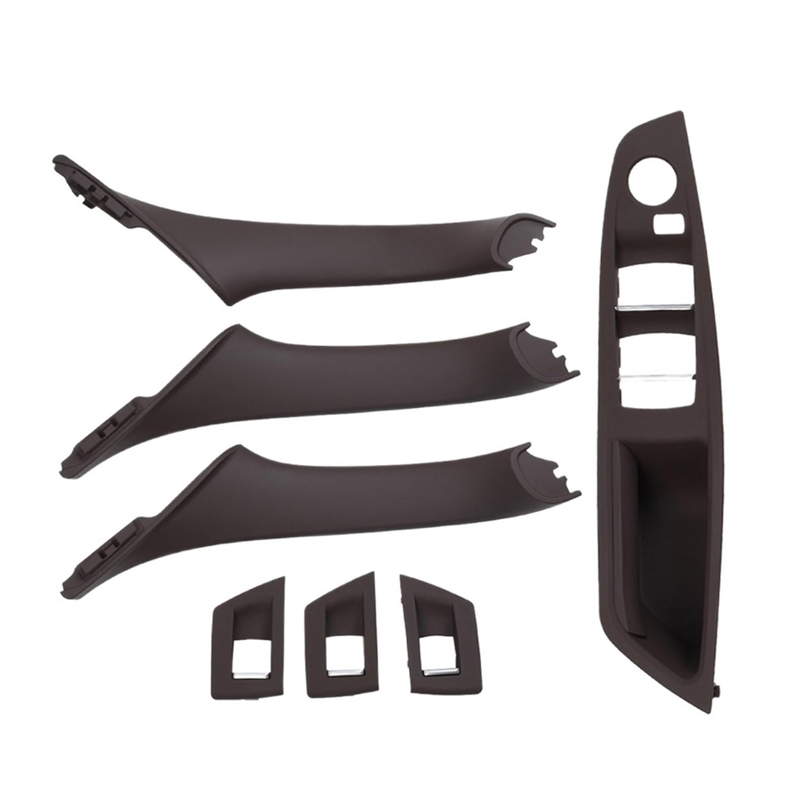 OEXRIGRU Car Interior Door Handles for BMW F10 F11 F18 520 523 525 RHD Right Hand Driver Car Interior Door Window Switch Cover(RHD Moka 7pcs)