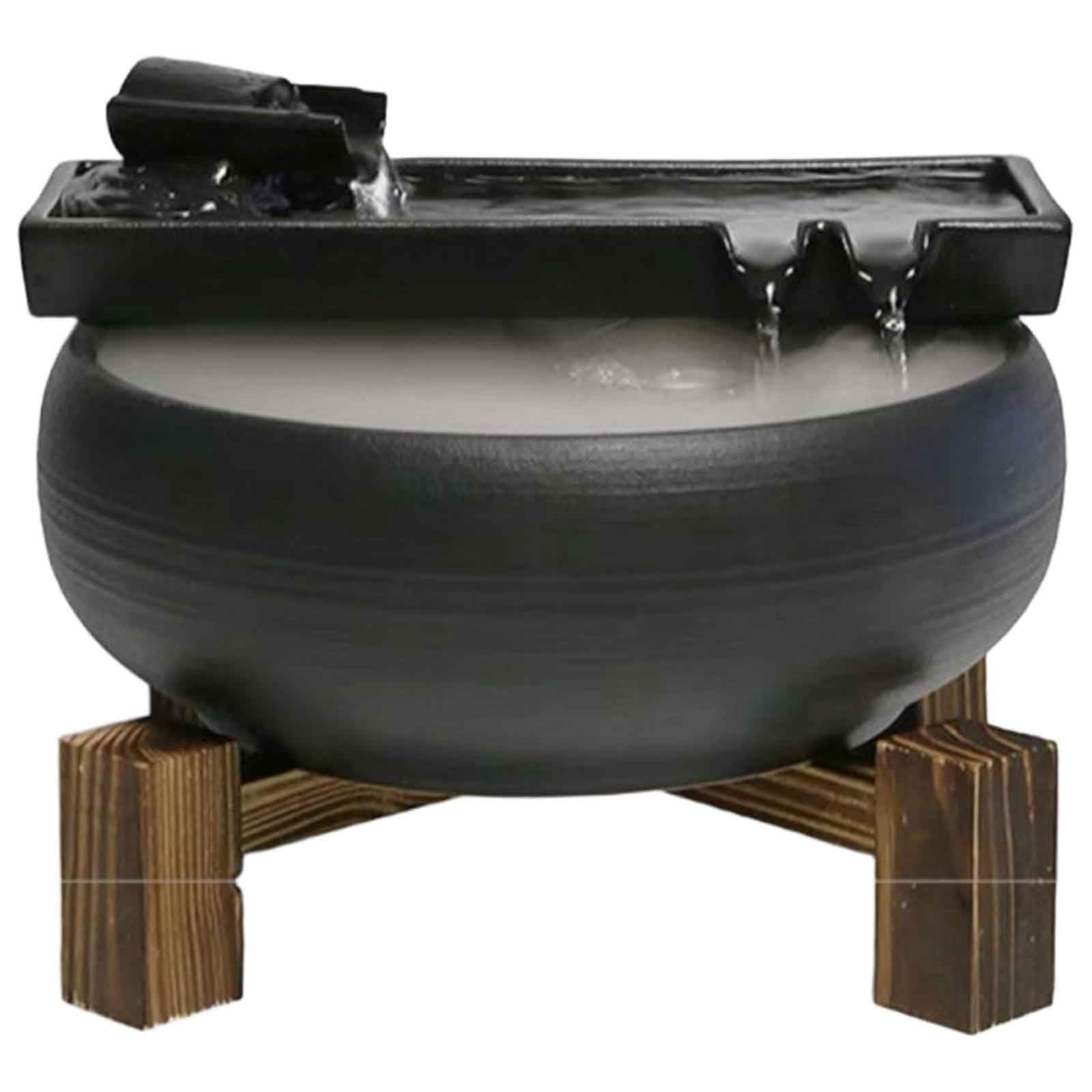 Desktop fountain, Tabletop Fountain Indoor Waterfall Meditation Office Relaxing Ambiance for Home and Décor(A~large~with Atomizer)