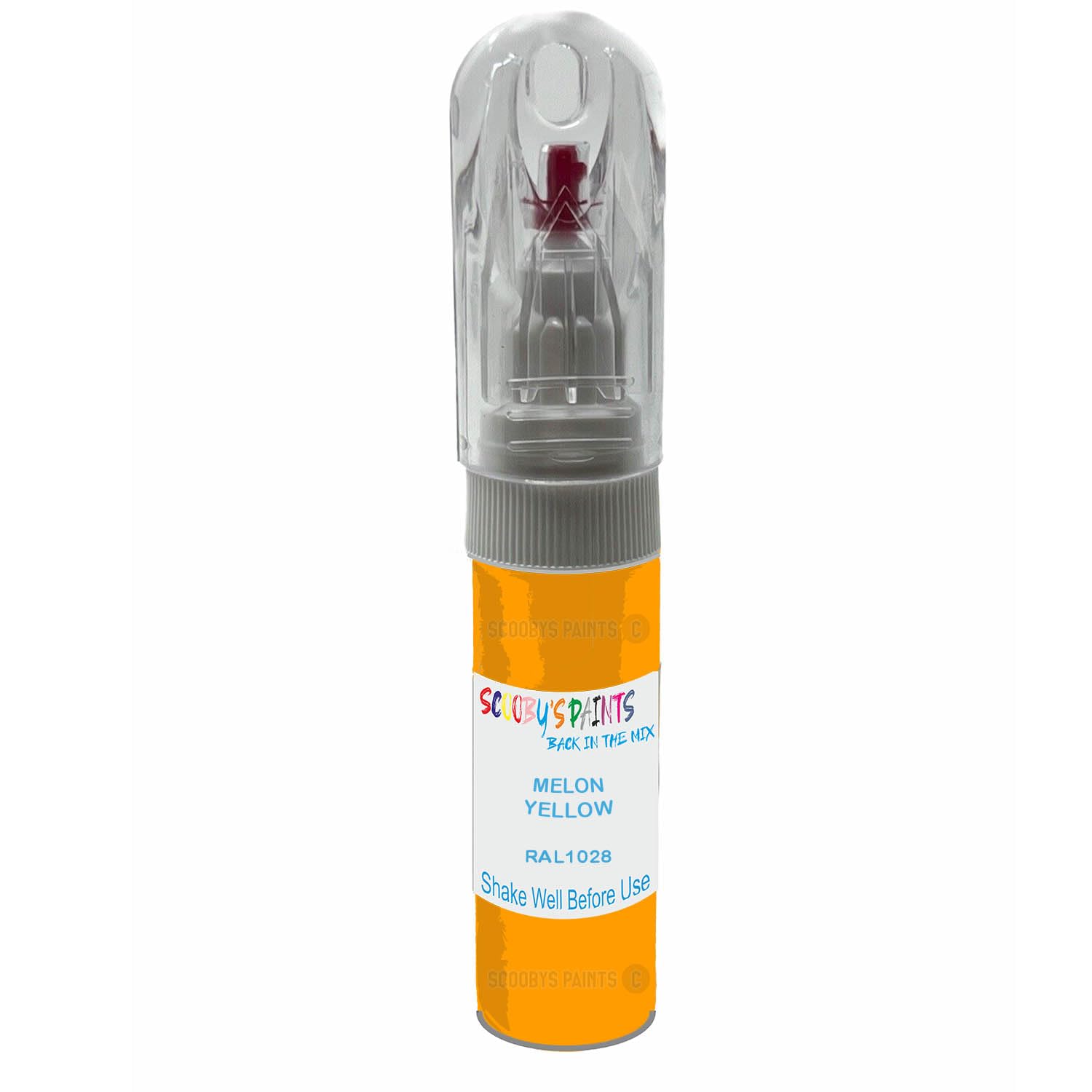 Scoobys Paints Back In The Mix Ral1028 Melon Yellow Ral Paint Upvc Pen Repair Window,Plastic,Cladding,Wood,Metal Touch Up
