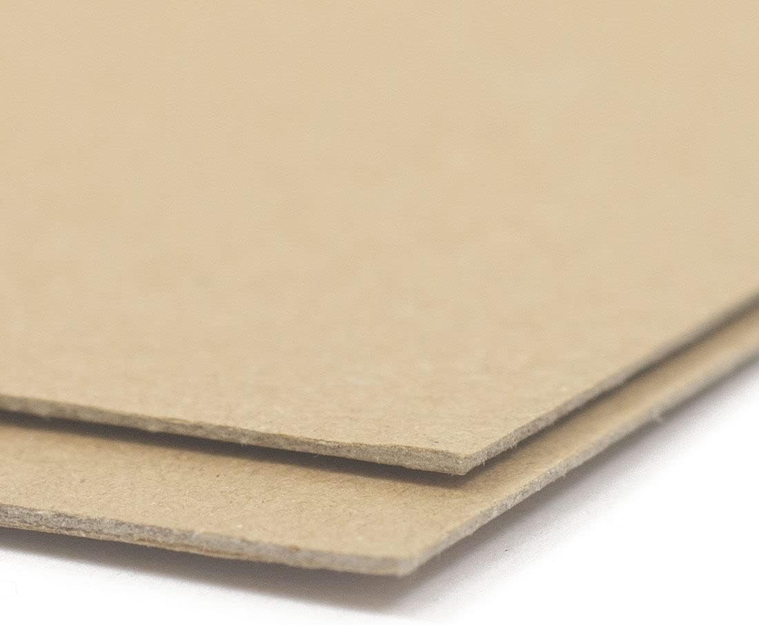 Craftelier - Confezione da 50 Chipboard Kraft| Fogli di cartone pressati e compatti per rilegatura di album o creazione di scatole | senza acidi e lignina | spessore 1 mm - dimensioni 30,5 x 30,5