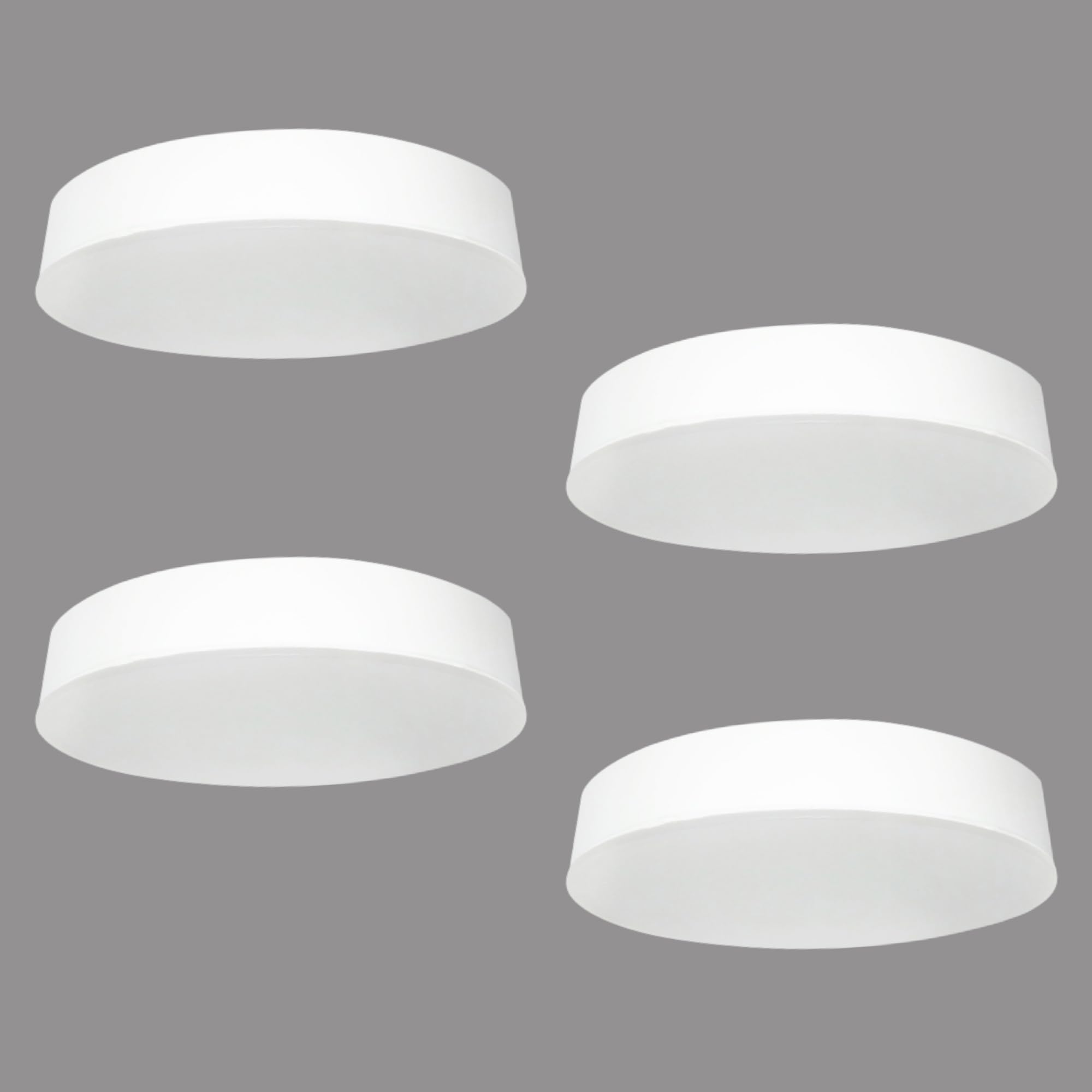 LAFIT Moony 24 Watt WhiteBody LED Round Shape Surface LED Light | Spot Light, Down light, Ceiling light | Compact and Bright 3000 Kelvin Warm White LED Downlight | Pack of 4