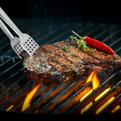 10 Pack Serving Tongs Buffet, 17cm Stainless Steel Food Tongs Kitchen Cooking Tong, Ice Tongs Cake Salad BBQ Tong for Barbecues, Parties, Birthdays, Kitchen - Image 5