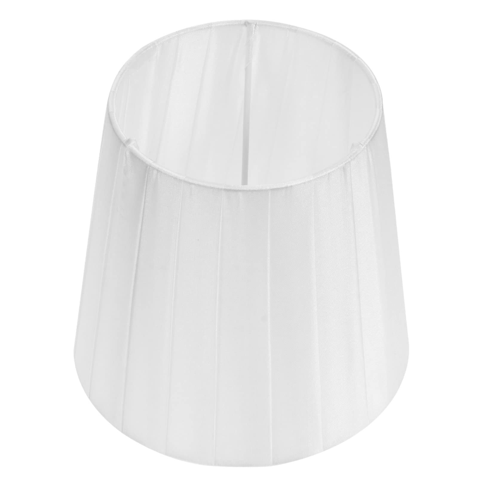 OUNONA Cloth Craft E14 Lampshade White Fabric Table Lamp Shade Indoor Lamp Cover for Pendant Floor Wall Lights Home Lighting Accessory