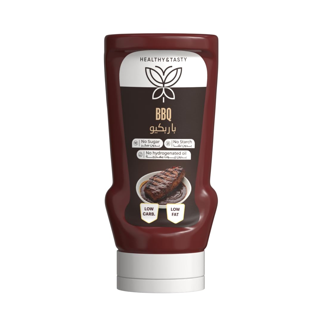Healthy & Tasty BBQ Sauce 340 ml, Low Carb, Low Fat, No Starch, No Added Sugar, No Soy Oil, No Hydrogenated Oil