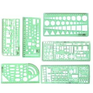 DOULEIN 6 Stück Technische Zeichenschablonen