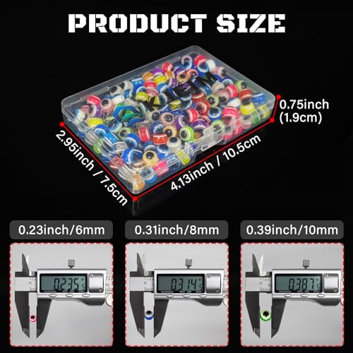 image for KJEIM Fishing Eye Beads 120/200/400pcs Fishing Line Beads Assorted Mix