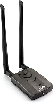 Alfa Long-Range Dual-Band AC1200 Wireless USB 3.0 Type-C Wi-Fi Adapter w/2x 5dBi External Antennas – 2.4GHz 300Mbps/5GHz 867Mbps – 802.11ac & A, B, G, N