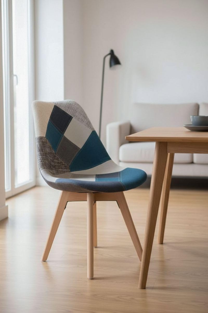 Regalos Miguel - Sillas Comedor - Silla Synk Patchwork - Azul