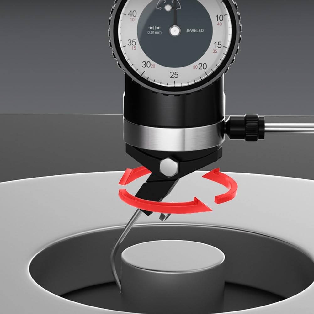 Messuhr für Messuhr Koaxial-Zentrierlehre für Fräsmaschine, mechanische Hebelsonde mit verstellbarem 360°-Schaft