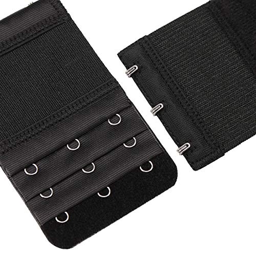 Akstore 6 Pieces Women's Soft Comfortable Elastic Bra Extenders Bra Extension Strap 3 Hook 3 Row Lady's Bra Extender Bra Band3