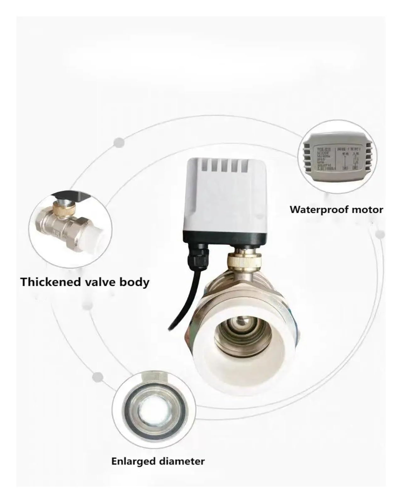 Valvola a Sfera elettrica in Acciaio Inossidabile con valvola a motorizzata Impermeabile bidirezionale IP65 da 3/4 "(DC12-CR02)