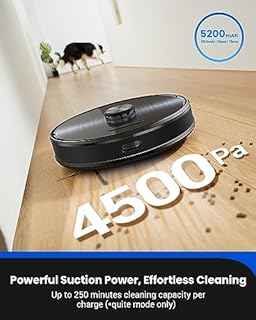 Proscenic M9 Robot Vacuum Cleaner with Mop, 4500Pa Robotic Vacuum Cleaner with 2.5L Self Emptying Station,Double Rotating Mops, Lidar Navigation,Alexa/Siri/App, 3-In-1 Robot Vacuum for Pet Hair