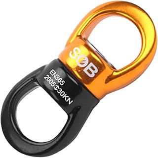 35KN Safety Rotational Device Rock Climbing Swivel Rotator Hanging Accessory for Tree Swing/Mountaineering/Aerial Work/Rappelling Rescue