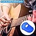PATIKIL 0.79 Inch Rubber Finger Tips, 20 Pack Silicone Thumb Fingertip Protector Covers Pads Thimble for Guitar Playing Office Counting Sewing, Blue, Clear Medium Size