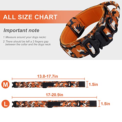Cbbpet Tactical Dog Collar - Military Dog Collar,Adjustable Nylon Dog Collar Heavy Duty Metal Buckle With Handle For Dog Training,Heavy Duty Collar With Metal Buckle For M,L Dogs #TOP5