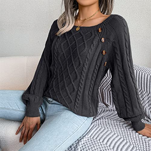Image of JUNBOON Women's Casual Leopard Print Knitted Pullover Sweaters Long Sleeve Crew Neck Jumper Tops
