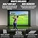 GoSports 12 x 9 ft Golf Simulator Enclosure Net - Complete Set with Frame and HD Impact Screen Kit