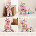 BETTERFUN Baby Animal Cosplay Costume Hooded Romper Soft Infant Toddlers Halloween Outfits Winter Autumn Jumpsuit, Colorful, 2-6 Months