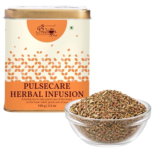 Image of The Indian Chai - PulseCare Herbal Tea for Good Heart 100g | With Arjuna Bark, Ashwagandha, Brahmi, Shankhpushpi, Cinnamon & More | for Bad Cholesterol & Healthy Heart