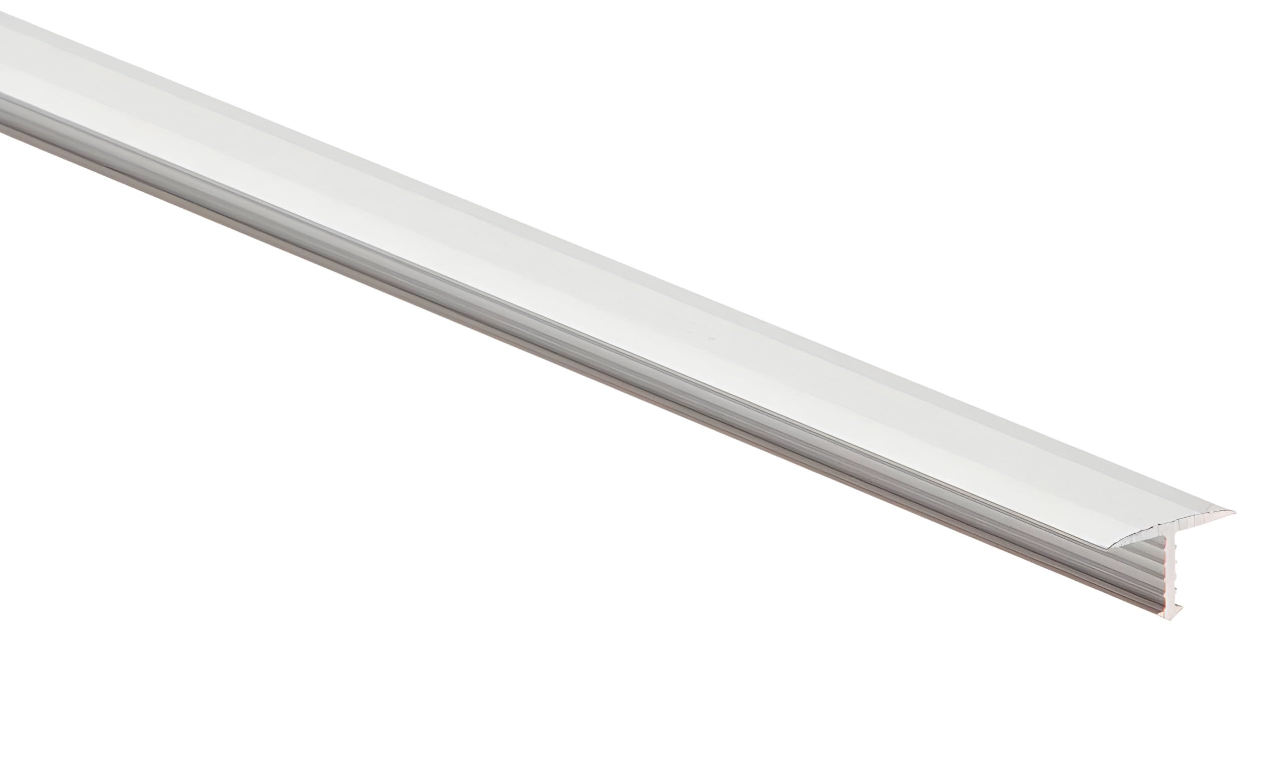2.5M (98.42") Profile T Aluminum T Bar Threshold Trim for Connecting Surfaces Covered Ceramic Tiles Wood laminates TMW Profiles (13 mm, Anodized Silver)
