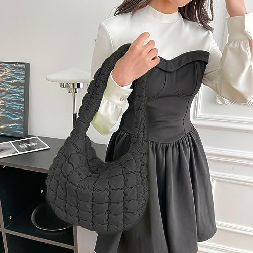 Bolso Tote Pequeño Acolchado para Mujer miniatura 3