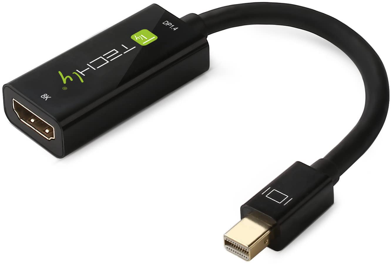 Techly 364170 Adapter Mini DisplayPort (Thunderbolt) 1.4/HDMI 8K aktywny czarny