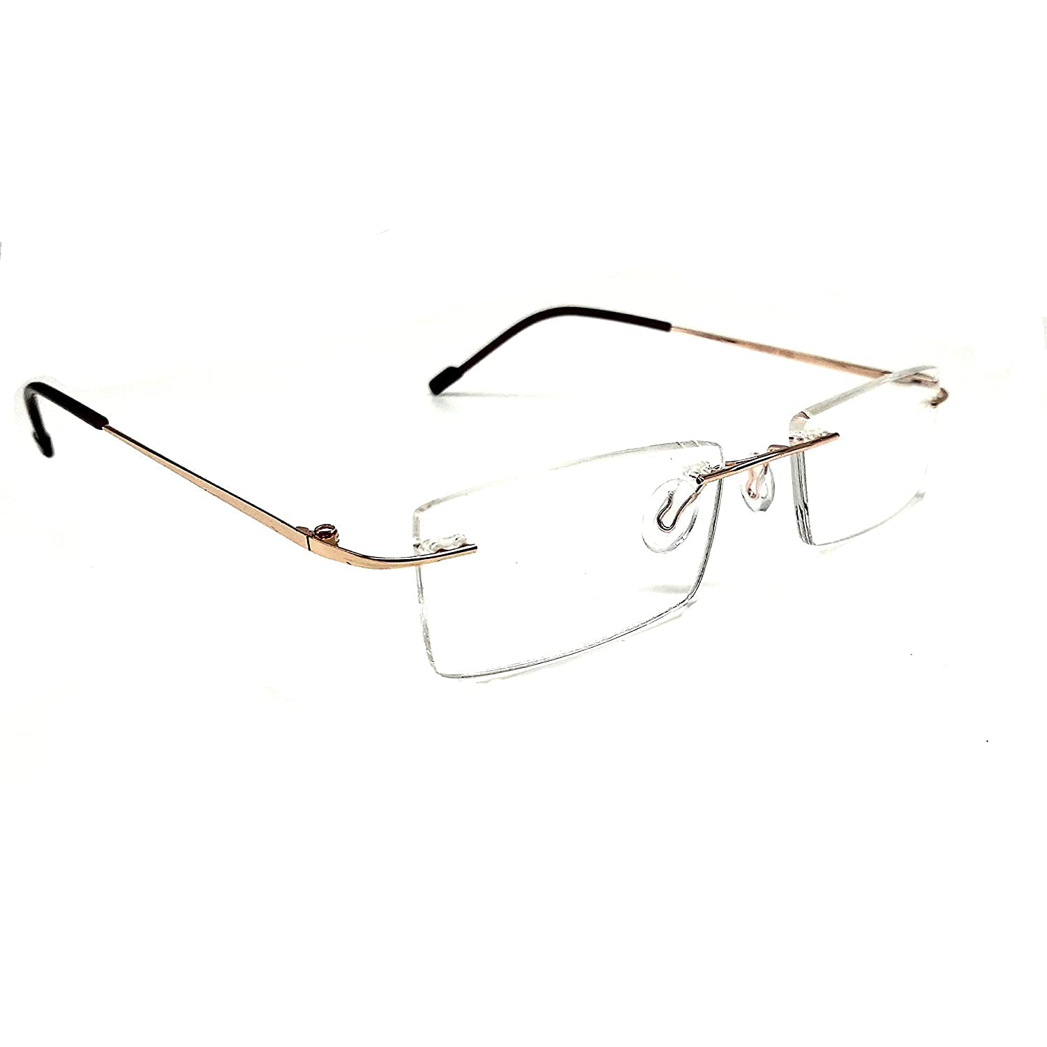 DXZA Rimless Reading Glasses fitted with Hard Fiber Glass for Near Vision Glasses. (Model: Read Safe fitted with Hard Fiber Glass) (+2.50) (B0BPXV2PHQ) Amazon Price History, Amazon Price Tracker