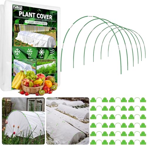Pflanzenschutzhaube Gartenvlies Wintervlies 3x10M Frostschutzvlies für Pflanzen Frostschutz Vlies Pflanzen Winterschutz Frostschutz pflanzen Außen Folientunnel Pflanztunnel Bögen für Hochbeet