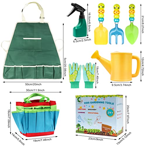 Conjunto de ferramentas de jardinagem infantil 9 peças, mini ferramentas de jardinagem kit de ferram