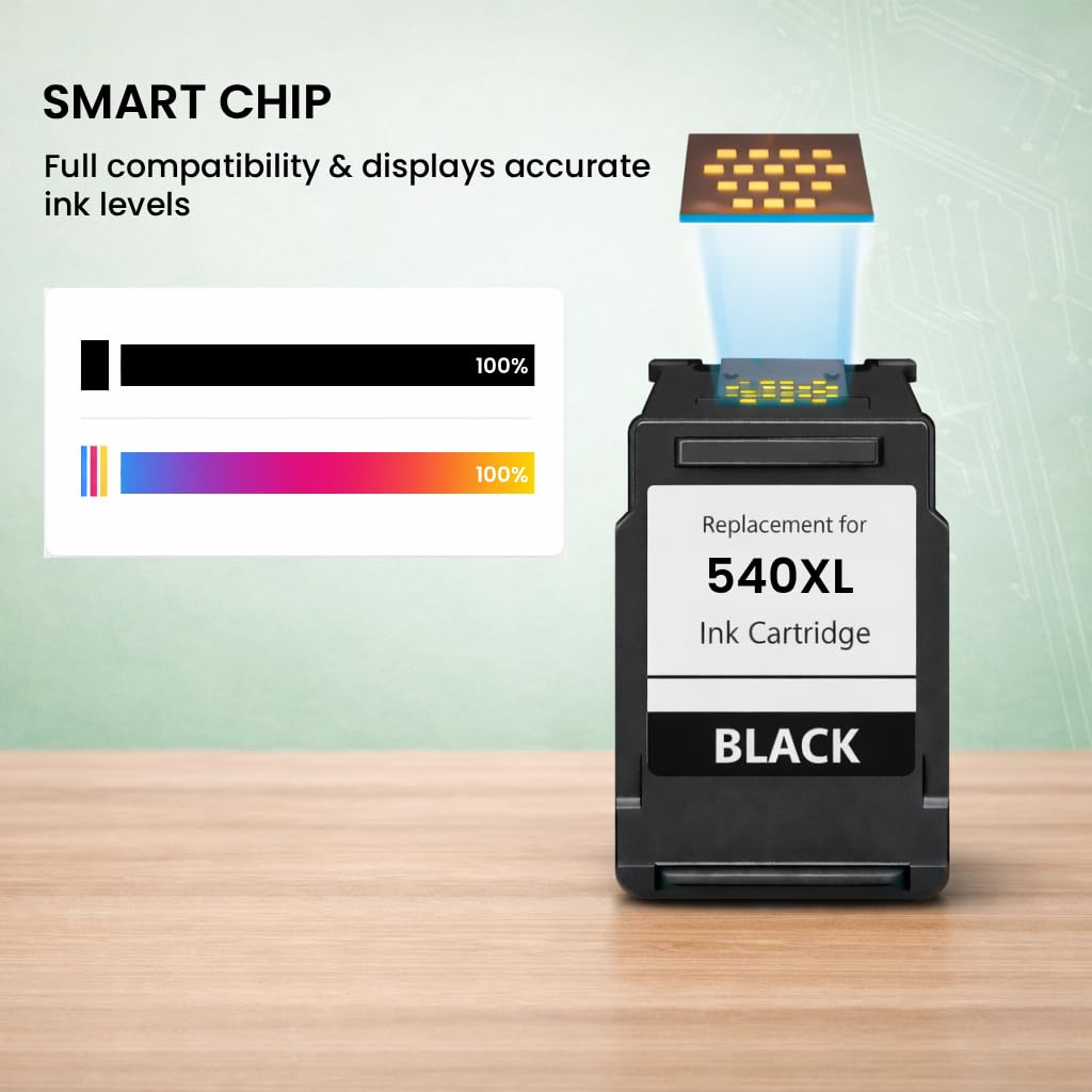 540XL 541XL Ink Cartridges Twin Pack replacement for Canon 540 PG-540XL Black and 541 CL-541XL Colour for Canon PIXMA MG3250 MG3600 MG3650 MG3650S MG4250 MX475 TS5151 TS5150 — view 4